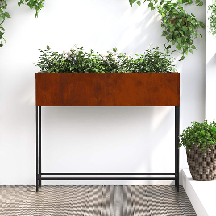 Ghiveci ridicat pentru grădină Ruginit 100 x 26 x 82 cm WALTI