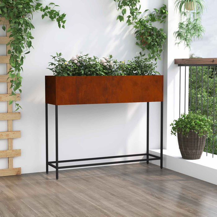 Ghiveci ridicat pentru grădină Ruginit 100 x 26 x 82 cm WALTI