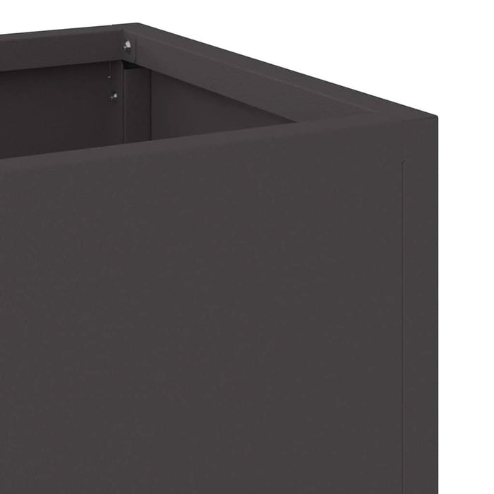 Ghiveci ridicat pentru grădină Negru 60 x 26 x 45 cm Oțel - WALTI WALTI