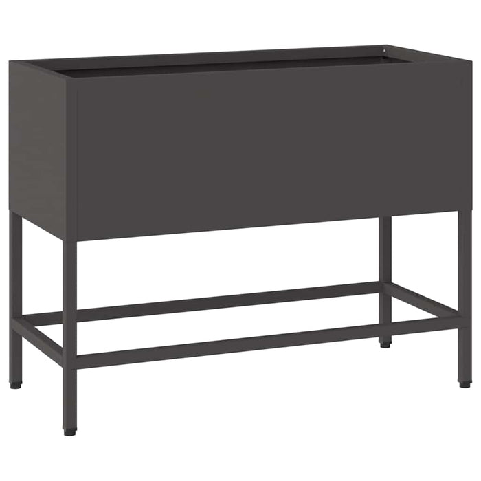 Ghiveci ridicat pentru grădină Negru 60 x 26 x 45 cm Oțel - WALTI WALTI