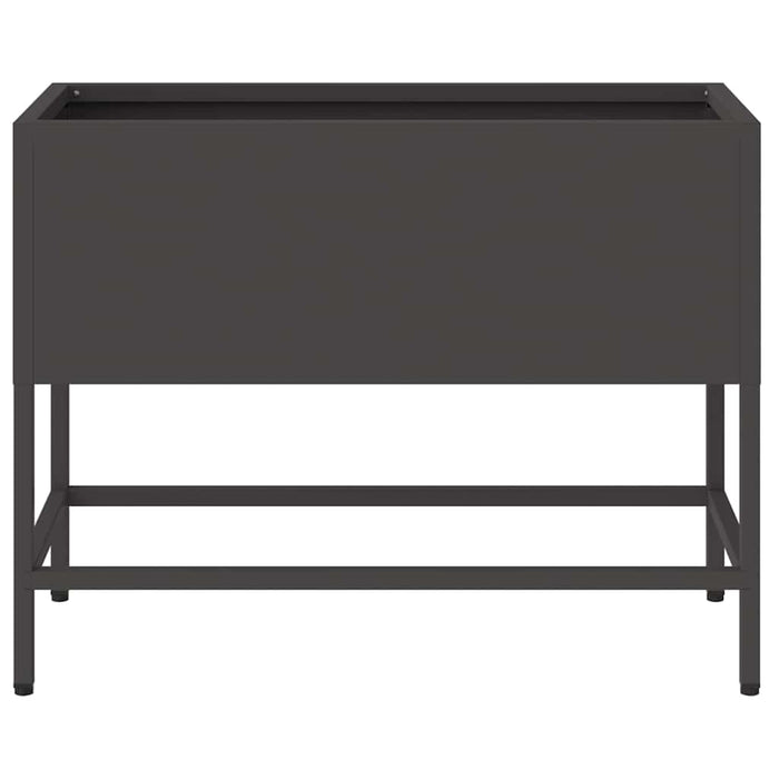 Ghiveci ridicat pentru grădină Negru 60 x 26 x 45 cm Oțel - WALTI WALTI