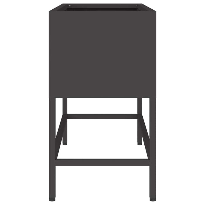 Ghiveci ridicat pentru grădină Negru 60 x 26 x 45 cm Oțel - WALTI WALTI