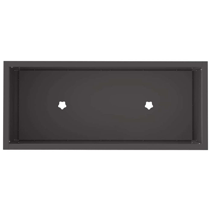 Ghiveci ridicat pentru grădină Negru 60 x 26 x 45 cm Oțel - WALTI WALTI