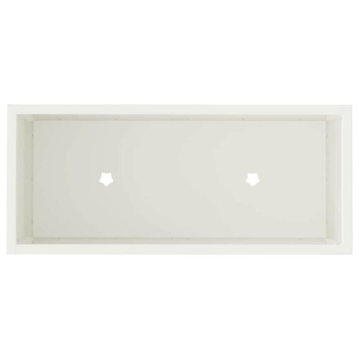 Ghiveci ridicat pentru grădină Alb 60 x 26 x 45 cm Oțel - WALTI WALTI