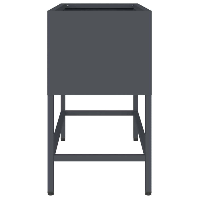 Ghiveci ridicat pentru grădină Antracit 60 x 26 x 45 cm Oțel - WALTI WALTI