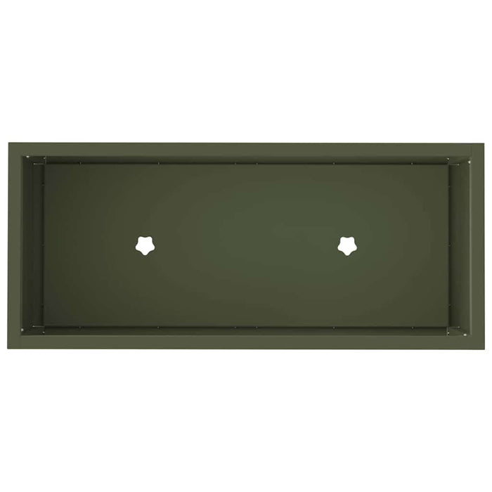 Ghiveci ridicat pentru grădină Olivengrønn 60 x 26 x 45 cm Oțel WALTI