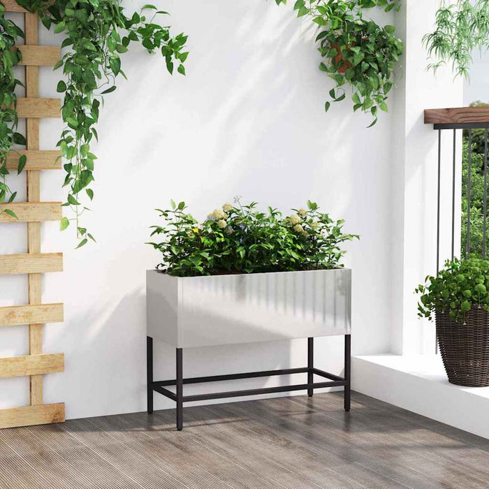 Ghiveci ridicat pentru grădină Argintiu 60 x 26 x 45 cm WALTI