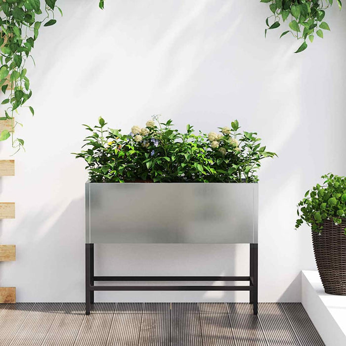 Ghiveci ridicat pentru grădină Argintiu 60 x 26 x 45 cm - WALTI WALTI