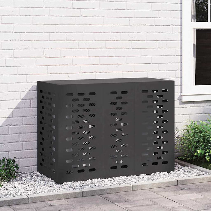 Husă pentru aer condiționat Negru 110 x 50 x 80 cm Oțel - WALTI WALTI