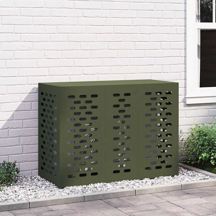 Husă pentru aer condiționat Olivengrønn 110 x 50 x 80 cm Oțel - WALTI WALTI