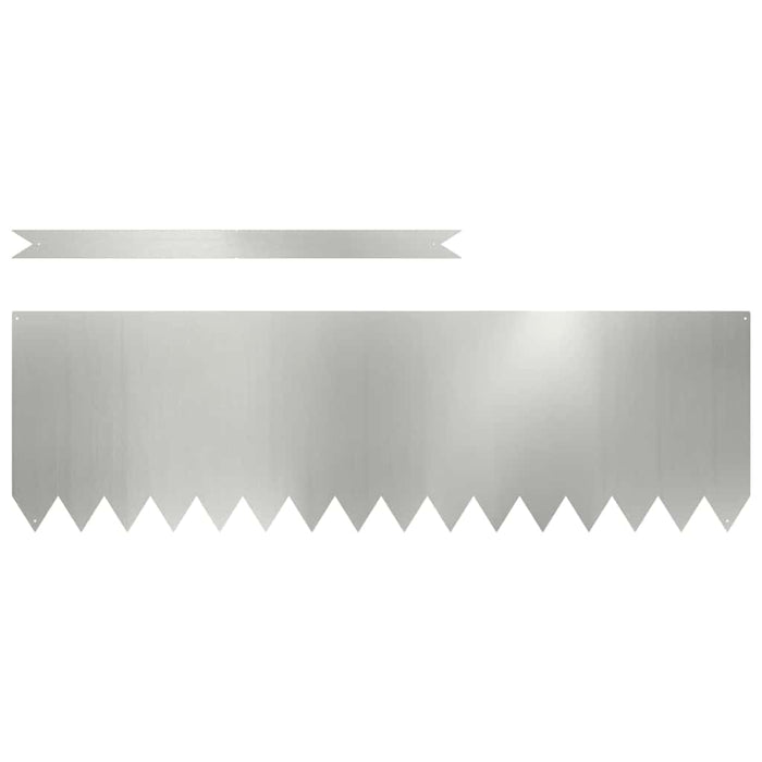 Margine pentru gazon 10 pcs Argintiu 100 x 0.05 x 20 cm - WALTI WALTI