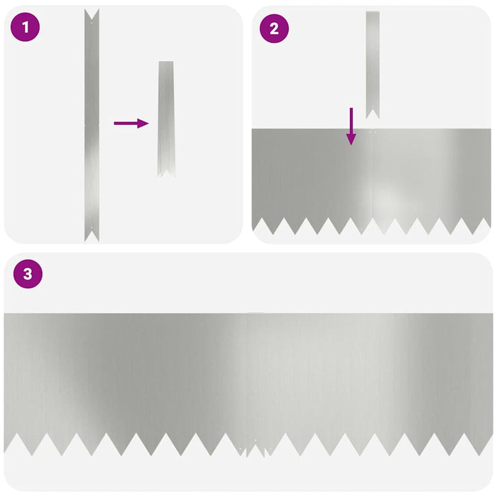 Margine pentru gazon 20 pcs Argintiu 100 x 0.05 x 20 cm - WALTI WALTI