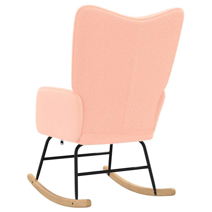 Fotoliu de relaxare, roz, material similar lână - WALTI WALTI