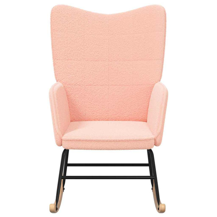 Fotoliu de relaxare, roz, material similar lână - WALTI WALTI