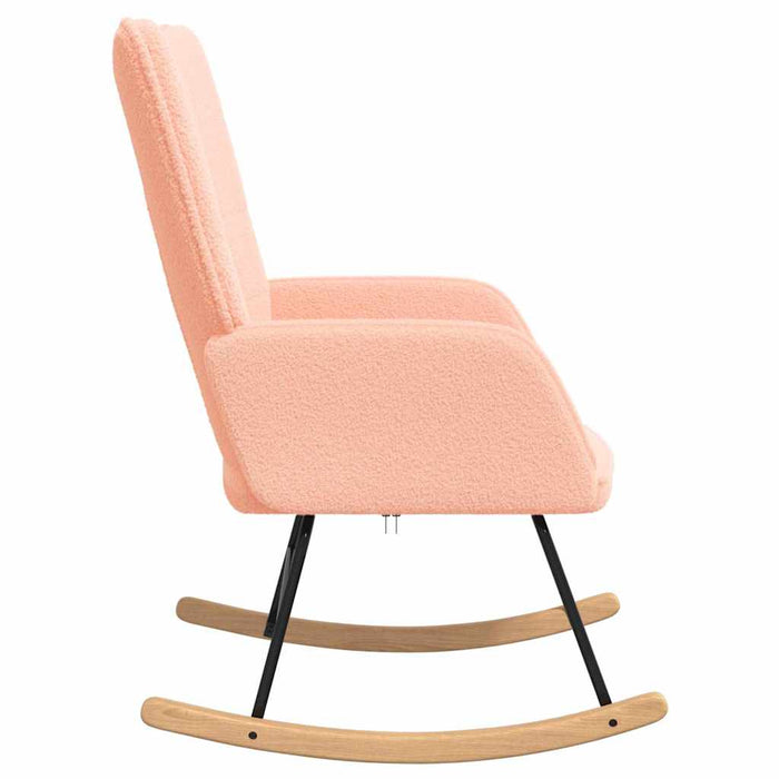 Fotoliu de relaxare, roz, material similar lână - WALTI WALTI