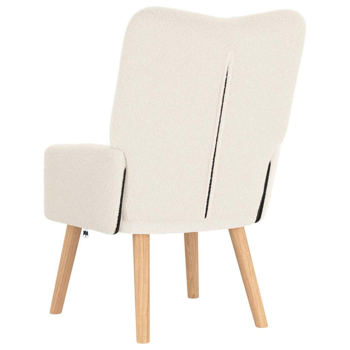 fotoliu Crem 63 x 67 x 94 cm Țesătură de Oaie și Plywood - WALTI WALTI
