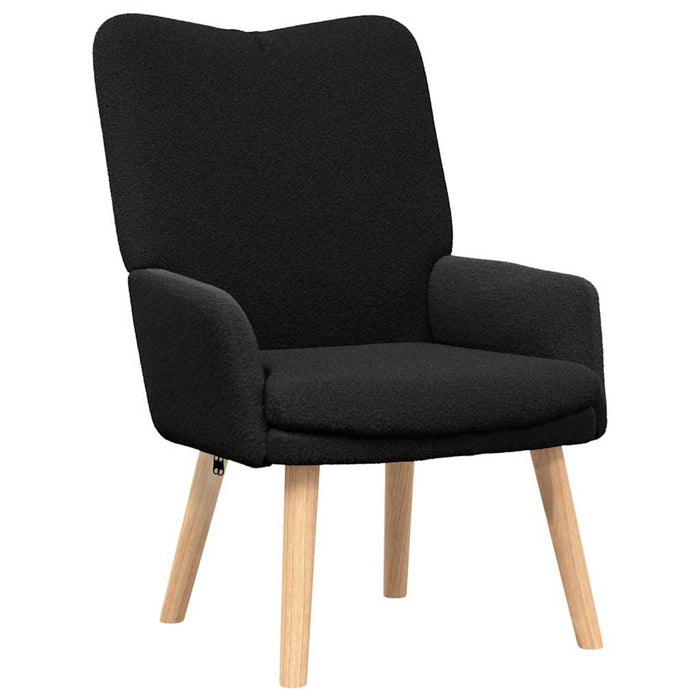 fotoliu Negru 63 x 67 x 94 cm Țesătură de Oaie și Plywood WALTI