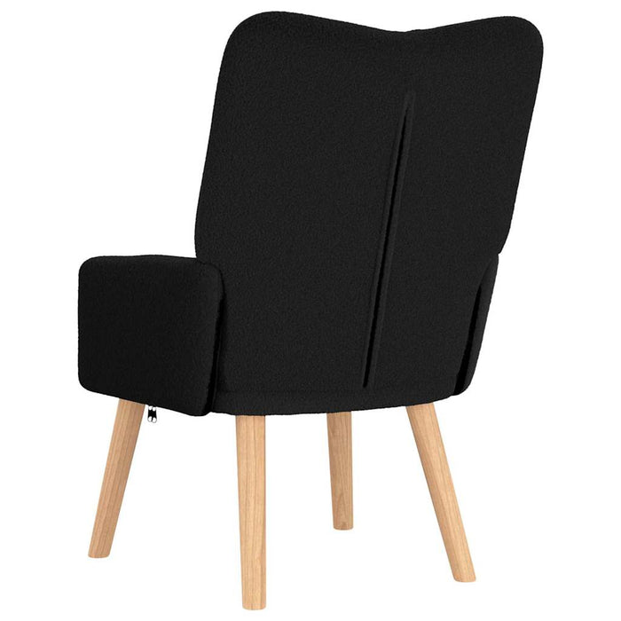 fotoliu Negru 63 x 67 x 94 cm Țesătură de Oaie și Plywood WALTI