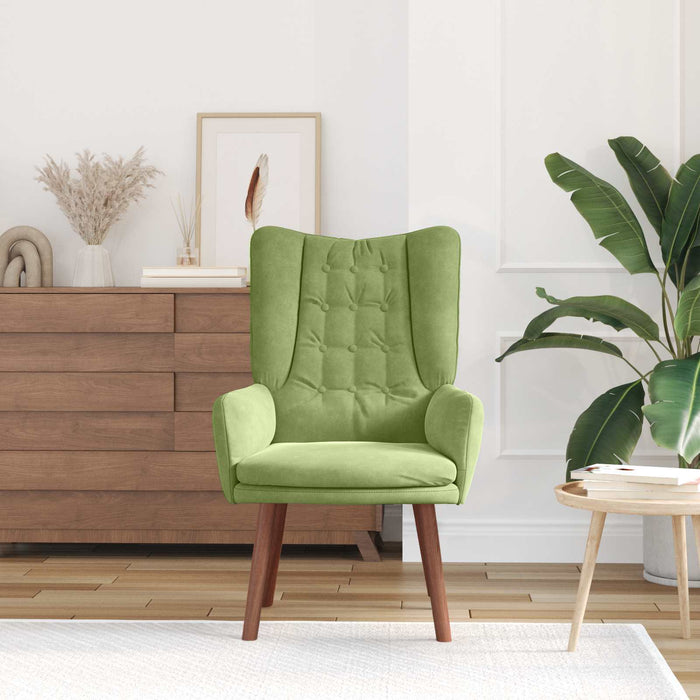 fotoliu Verde deschis 63 x 67 x 94 cm Catifea WALTI