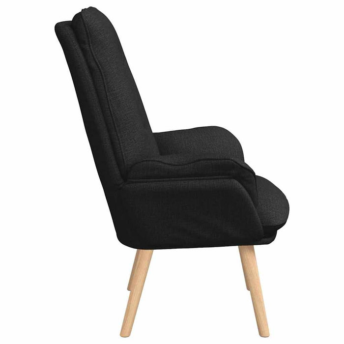 Fotoliu de relaxare Negru 69 x 74 x 93 cm țesătură - WALTI WALTI