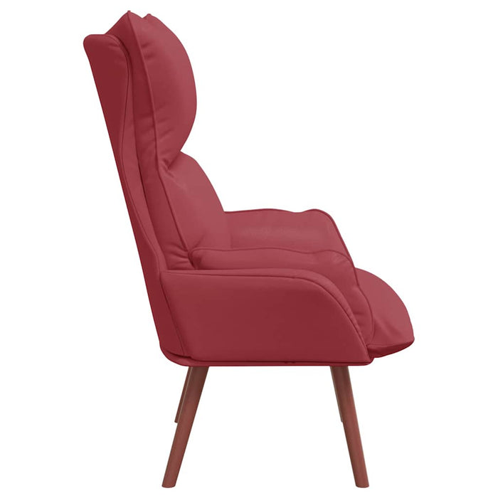 fotoliu Roșu Vin 69 x 74 x 93 cm Piele artificiala WALTI