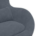 Scaun Egg cu Taburet Gri închis 63 x 73 x 90 cm Catifea - WALTI WALTI
