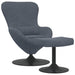 Scaun Egg cu Taburet Gri închis 63 x 73 x 90 cm Catifea - WALTI WALTI