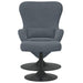 Scaun Egg cu Taburet Gri închis 63 x 73 x 90 cm Catifea - WALTI WALTI