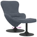 Scaun Egg cu Taburet Gri închis 63 x 73 x 90 cm Catifea - WALTI WALTI