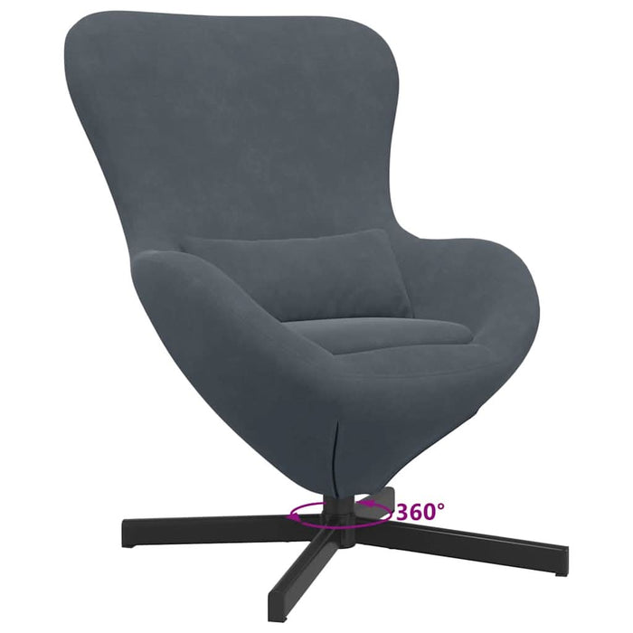 Fotoliu ou Gri închis 63 x 73 x 90 cm Catifea - WALTI WALTI