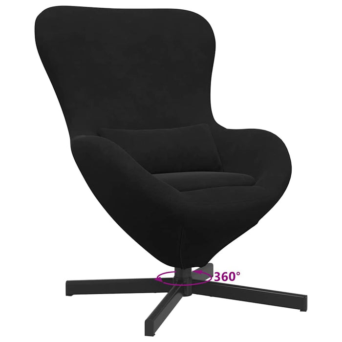 Fotoliu ou Negru 63 x 73 x 90 cm Catifea - WALTI WALTI