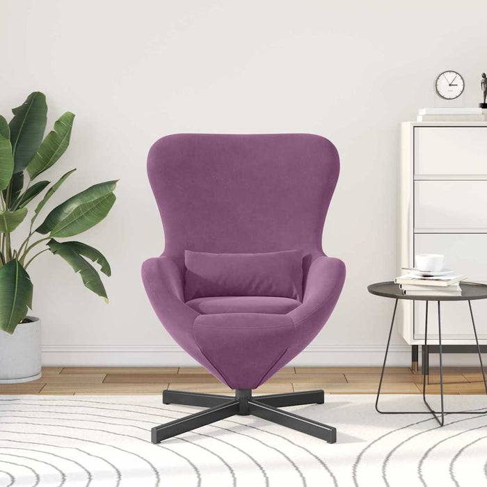 Fotoliu ou Violet 63 x 73 x 90 cm Catifea WALTI