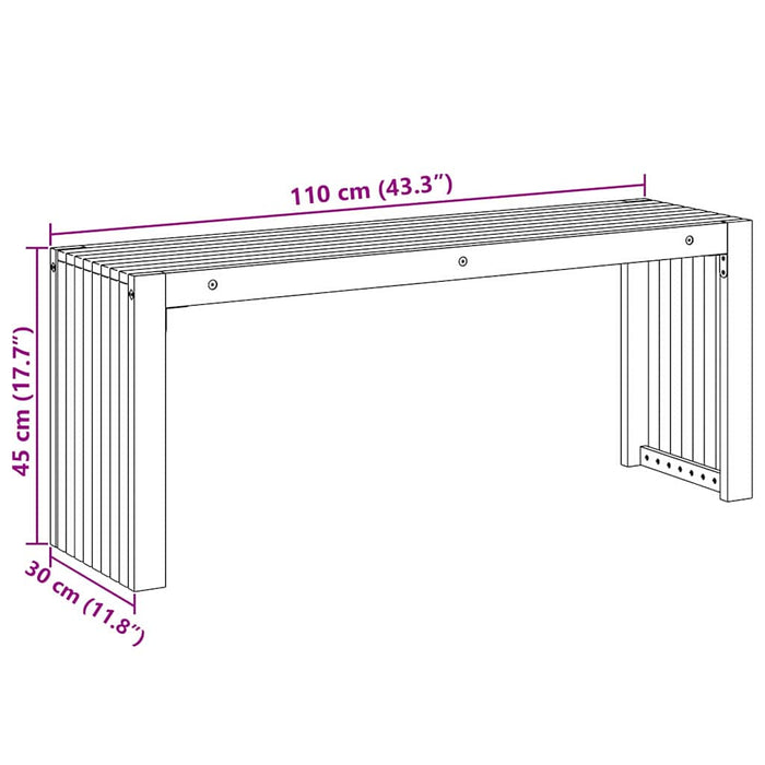 bancă Ulei Natural 110 x 30 x 45 cm Lemn solid de tec - WALTI WALTI
