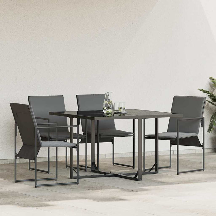 Scaune de grădină 4 pcs Negru și antracit 50.5 x 59 x 81.5 cm - WALTI WALTI