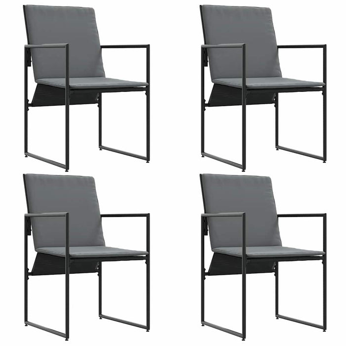 Scaune de grădină 4 pcs Negru și antracit 50.5 x 59 x 81.5 cm - WALTI WALTI