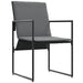 Scaune de grădină 4 pcs Negru și antracit 50.5 x 59 x 81.5 cm - WALTI WALTI
