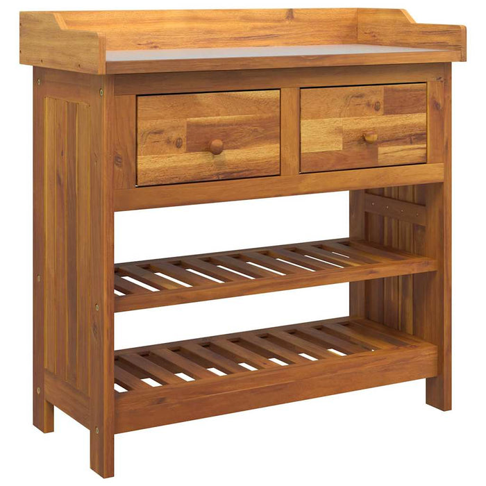 Dulap de grădină natural 78 x 36,5 x 78cm Lemn Solid de Acacia - WALTI WALTI