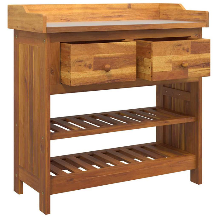 Dulap de grădină natural 78 x 36,5 x 78cm Lemn Solid de Acacia - WALTI WALTI