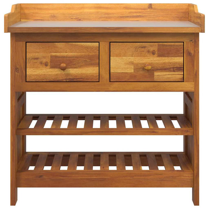 Dulap de grădină natural 78 x 36,5 x 78cm Lemn Solid de Acacia - WALTI WALTI