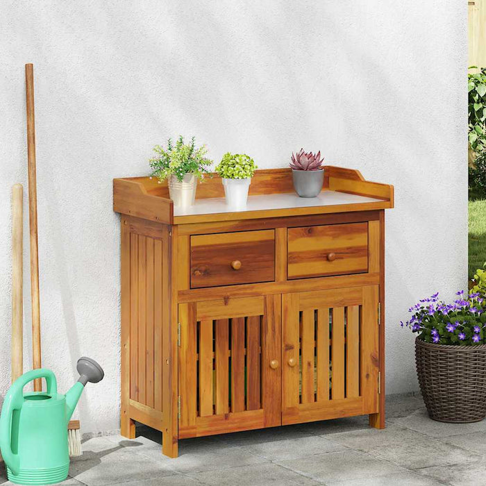 Dulap de grădină Maro 78 x 36.5 x 78 cm Lemn masiv de acacia - WALTI WALTI
