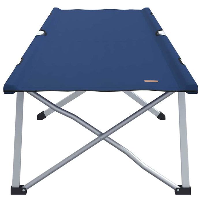 Pat de camping pliabil Albastru Metal, Textil Standard Pliabil - WALTI WALTI