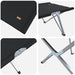 Pat pliabil de camping cu geantă de transport Negru 600D Oxford Fabric - WALTI WALTI