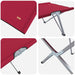 Pat Pliabil de Camping Roșu Metal și Material Textil Standard - WALTI WALTI