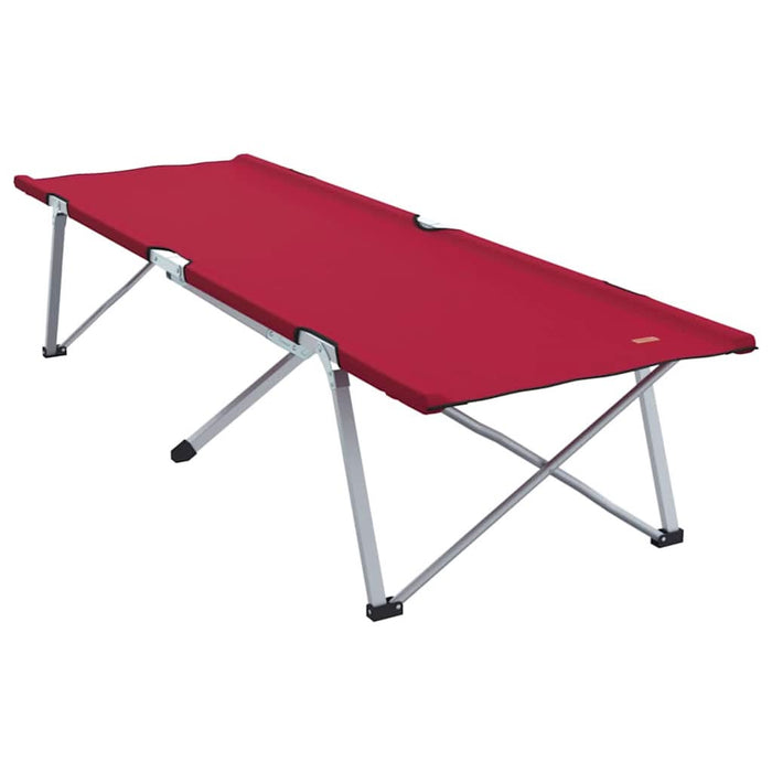Pat Pliabil de Camping Roșu Metal și Material Textil Standard - WALTI WALTI
