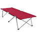 Pat Pliabil de Camping Roșu Metal și Material Textil Standard - WALTI WALTI