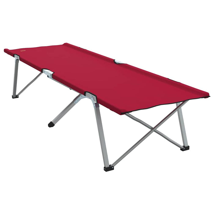 Pat Pliabil de Camping Roșu Metal și Material Textil Standard - WALTI WALTI