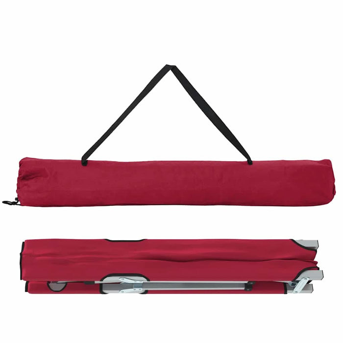 Pat Pliabil de Camping Roșu Metal și Material Textil Standard - WALTI WALTI