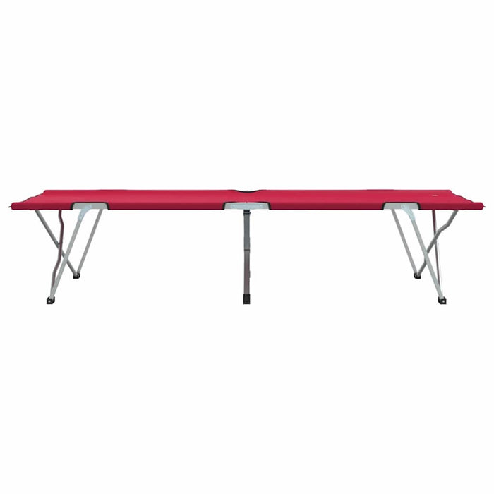 Pat Pliabil de Camping Roșu Metal și Material Textil Standard - WALTI WALTI
