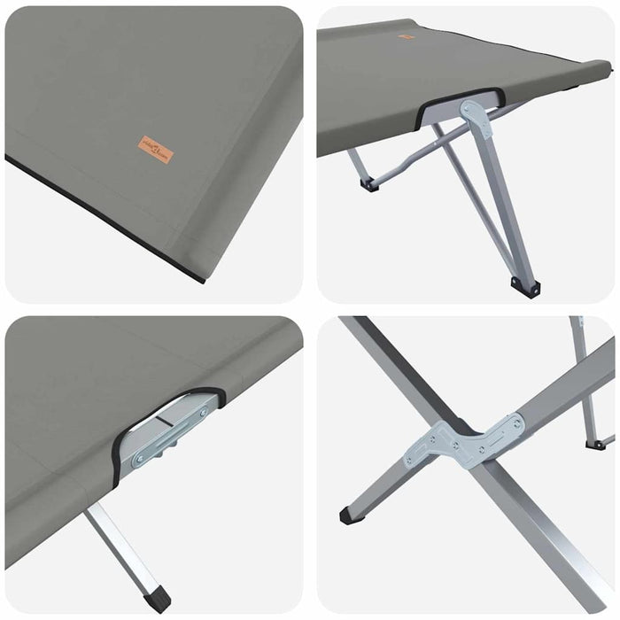 Pat pliabil camping Gri Aluminiu Mare Pliabil - WALTI WALTI
