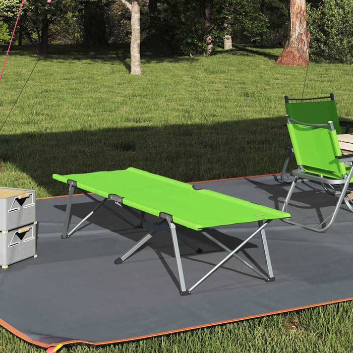 Pat Camping Pliabil Verde închis Metal, Poliester O persoană - WALTI WALTI